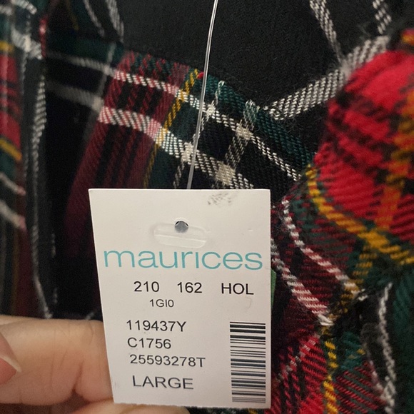 Sz LARGE Plaid Fall Shirtdress - Picture 16 of 17